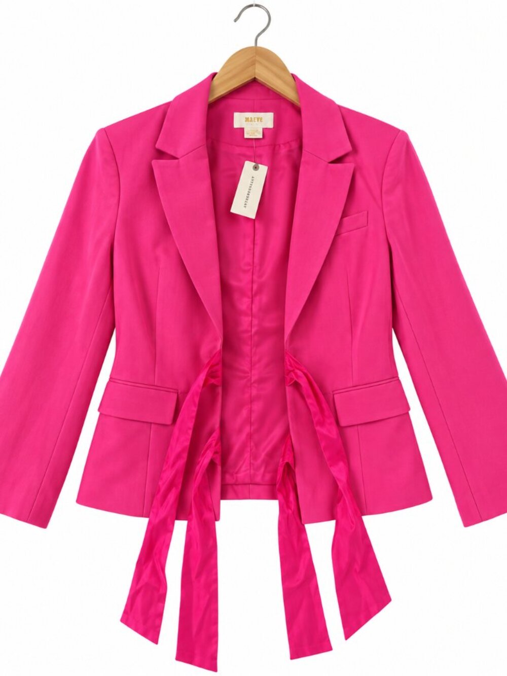 Anthropologie Maeve Pink Ribbon Blazer NWT Size Small - Picture 5 of 10